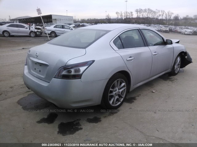 1N4AA5AP0EC494768 - 2014 NISSAN MAXIMA S/SV SILVER photo 4