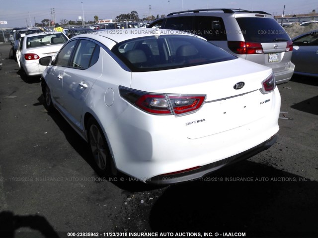 KNAGN4AD4G5099053 - 2016 KIA OPTIMA HYBRID WHITE photo 3