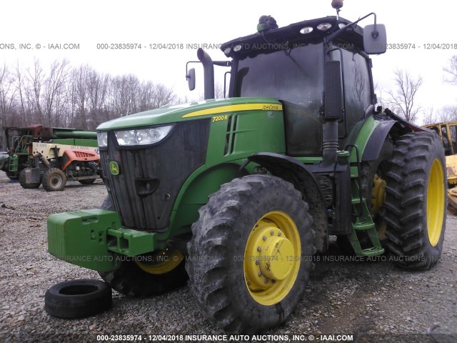 1RW7200RLDA05389 - 2014 JOHN DEERE 7200  GREEN photo 2