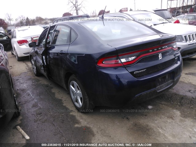 1C3CDFBB6FD174311 - 2015 DODGE DART SXT BLUE photo 3