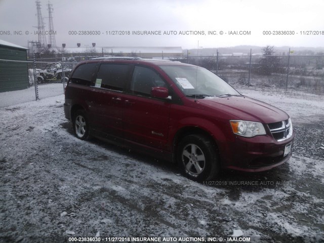 2C4RDGCGXCR165626 - 2012 DODGE GRAND CARAVAN SXT RED photo 1