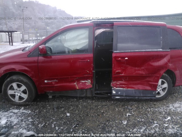 2C4RDGCGXCR165626 - 2012 DODGE GRAND CARAVAN SXT RED photo 6