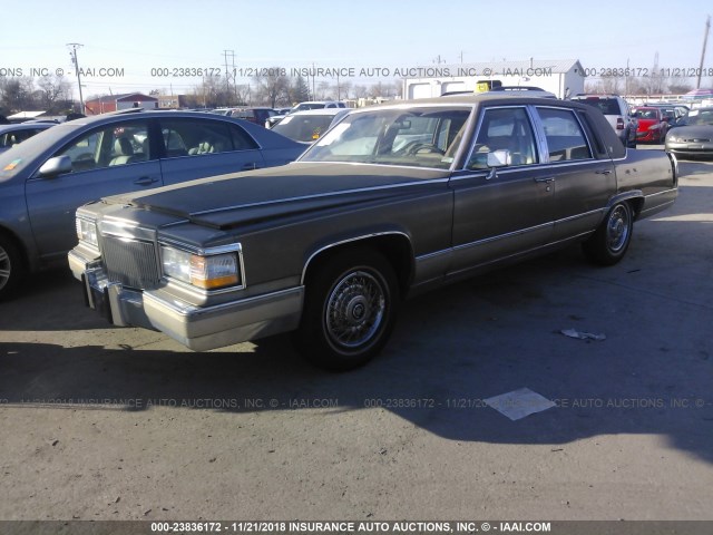 1G6DW5476LR732124 - 1990 CADILLAC BROUGHAM TAN photo 2