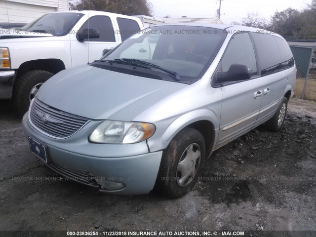 2C4GP54L82R616209 - 2002 CHRYSLER TOWN & COUNTRY LXI BLUE photo 2