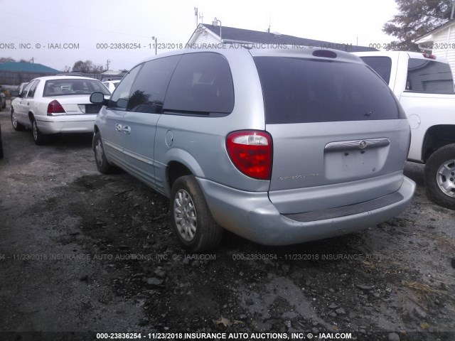 2C4GP54L82R616209 - 2002 CHRYSLER TOWN & COUNTRY LXI BLUE photo 3