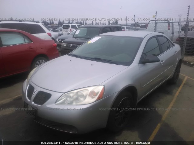 1G2ZF55B064187095 - 2006 PONTIAC G6 SE SILVER photo 2