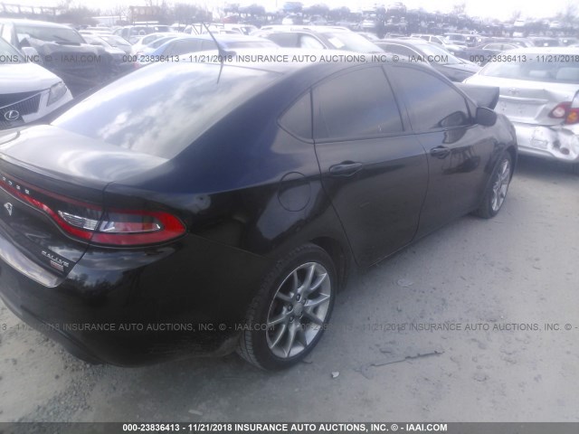 1C3CDFBH4DD133760 - 2013 DODGE DART SXT BLACK photo 4