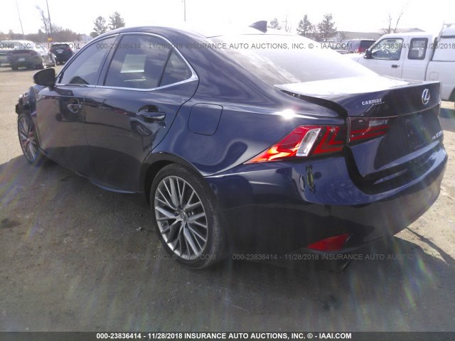 JTHCF1D26F5022477 - 2015 LEXUS IS 250 BLUE photo 3