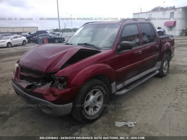 1FMZU67E53UB04685 - 2003 FORD EXPLORER SPORT TR  BURGUNDY photo 2