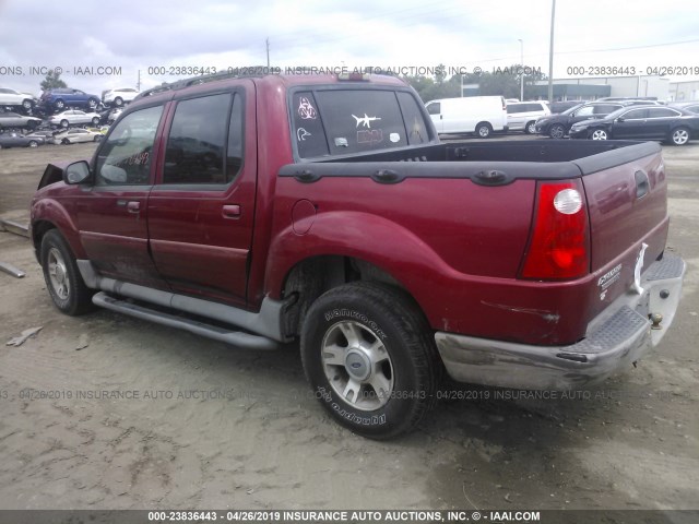 1FMZU67E53UB04685 - 2003 FORD EXPLORER SPORT TR  BURGUNDY photo 3