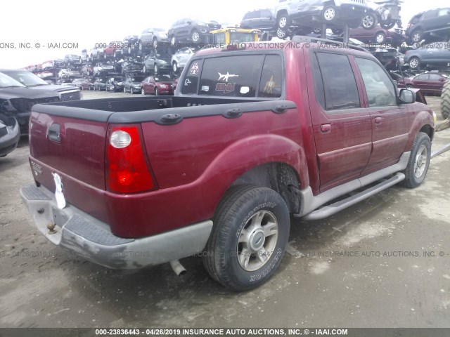 1FMZU67E53UB04685 - 2003 FORD EXPLORER SPORT TR  BURGUNDY photo 4