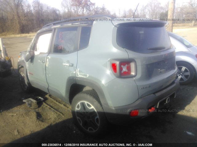 ZACCJBCT6GPD50295 - 2016 JEEP RENEGADE TRAILHAWK GRAY photo 3