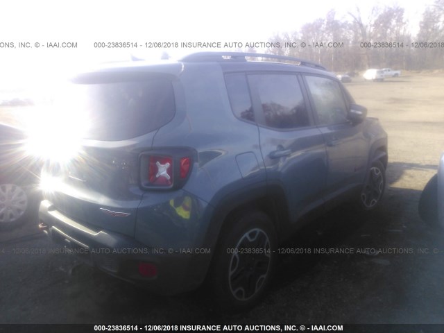 ZACCJBCT6GPD50295 - 2016 JEEP RENEGADE TRAILHAWK GRAY photo 4