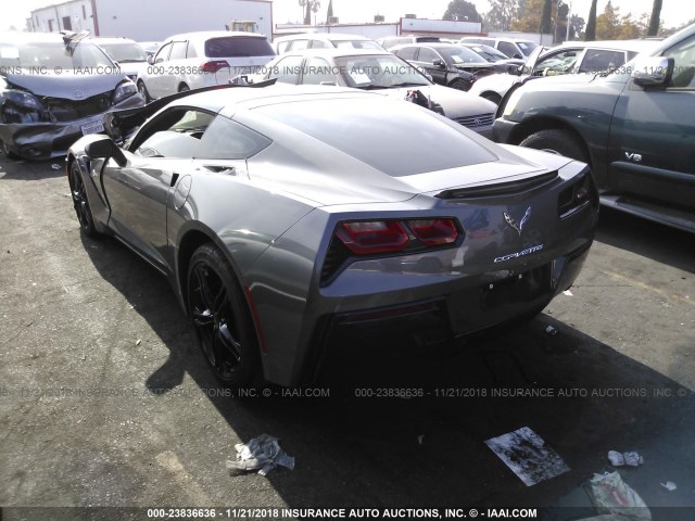 1G1YB2D77G5108380 - 2016 CHEVROLET CORVETTE STINGRAY/1LT GRAY photo 3