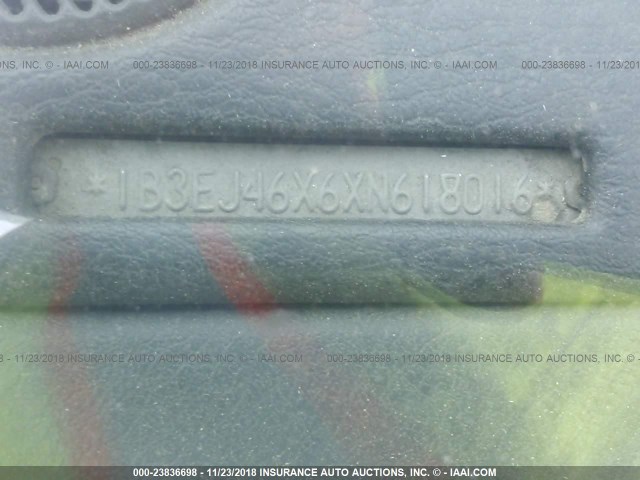 1B3EJ46X6XN618016 - 1999 DODGE STRATUS GREEN photo 9