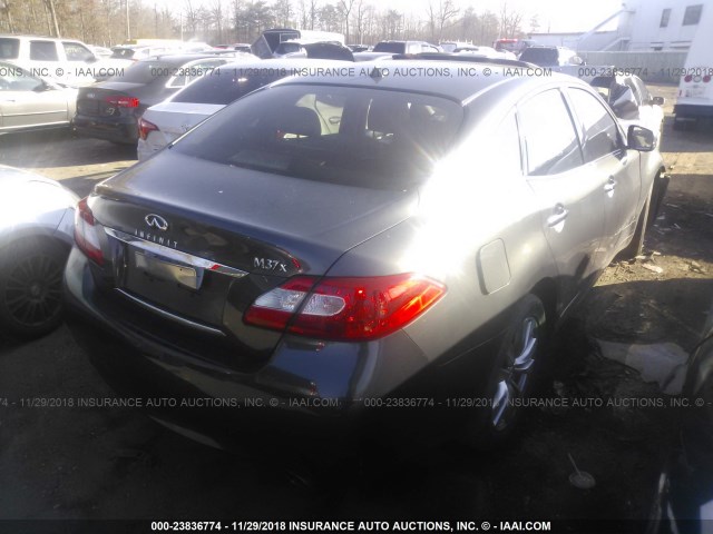 JN1BY1AR2CM395562 - 2012 INFINITI M37 X GRAY photo 4