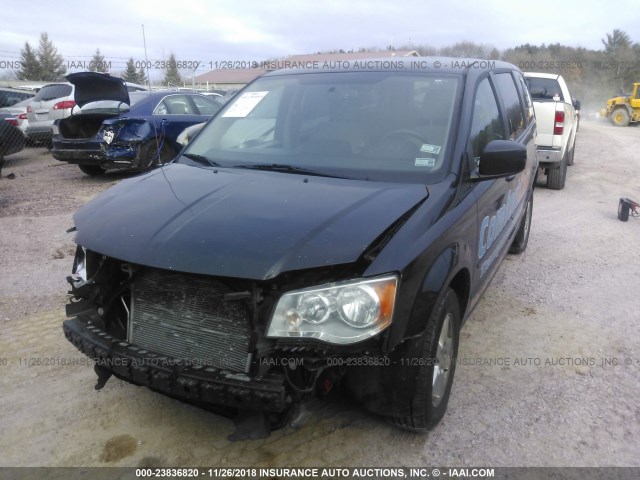 2C4RDGCG2CR205164 - 2012 DODGE GRAND CARAVAN SXT BLACK photo 2