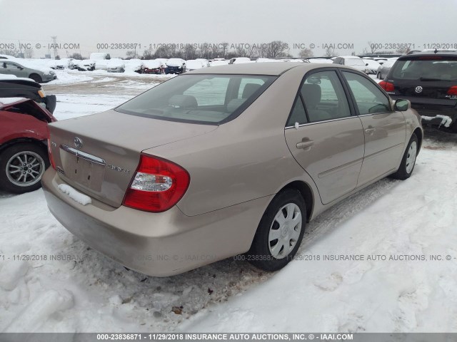4T1BE32K84U939966 - 2004 TOYOTA CAMRY LE/XLE/SE GOLD photo 4