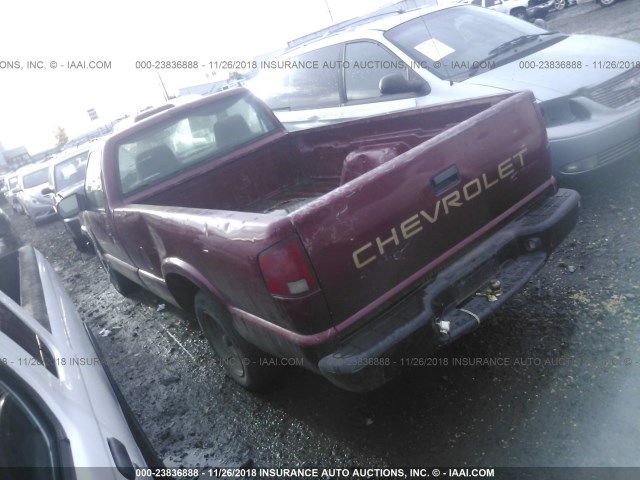 1GCCS145518207439 - 2001 CHEVROLET S TRUCK S10 RED photo 3