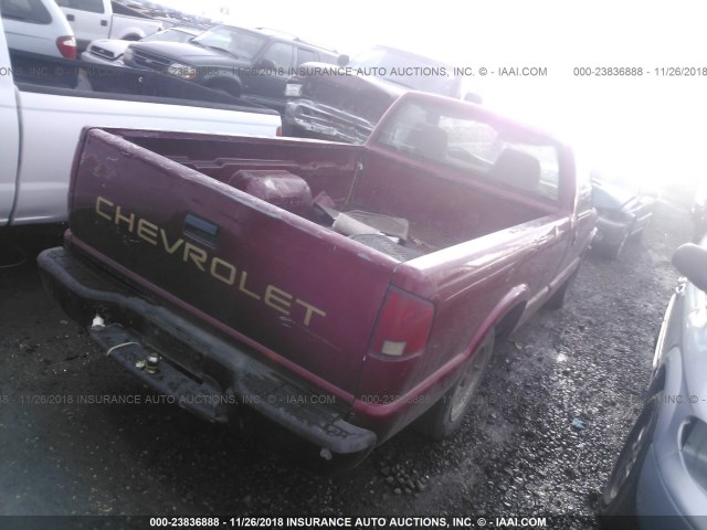 1GCCS145518207439 - 2001 CHEVROLET S TRUCK S10 RED photo 4