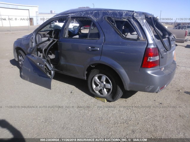 KNDJD735X85829326 - 2008 KIA SORENTO EX/LX SILVER photo 3