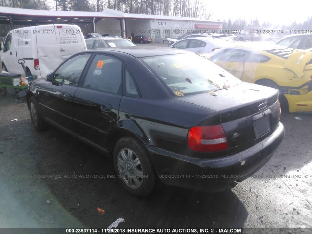 WAUDC68D81A001828 - 2001 AUDI A4 1.8T QUATTRO BLACK photo 3