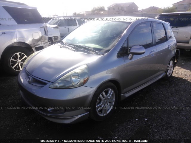 JHMGD37638S011412 - 2008 HONDA FIT SPORT SILVER photo 2