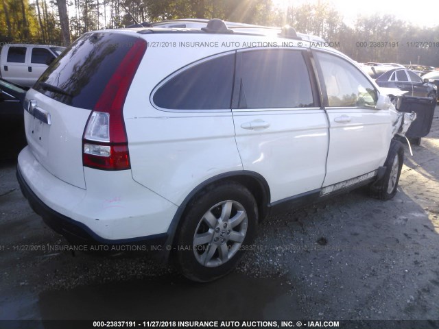 5J6RE38708L011001 - 2008 HONDA CR-V EXL WHITE photo 4