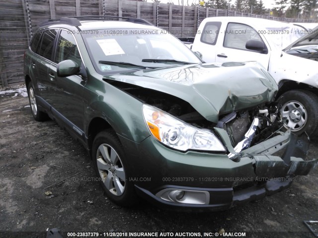 4S4BRBGC1C3287020 - 2012 SUBARU OUTBACK 2.5I PREMIUM GREEN photo 1