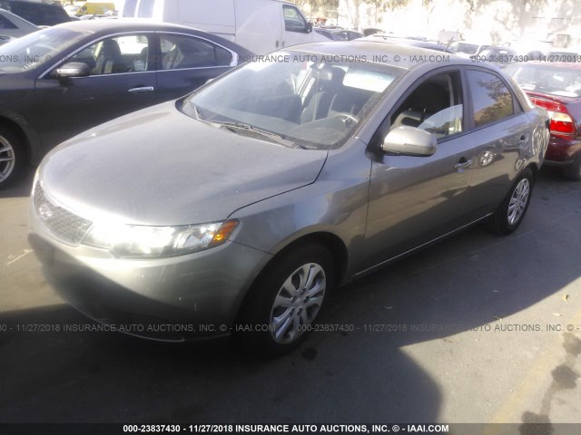 KNAFU4A22C5618768 - 2012 KIA FORTE EX GRAY photo 2