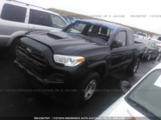 5TFRX5GN8JX106402 - 2018 TOYOTA TACOMA ACCESS CAB/SR/SR5/TRD SPT BLACK photo 2