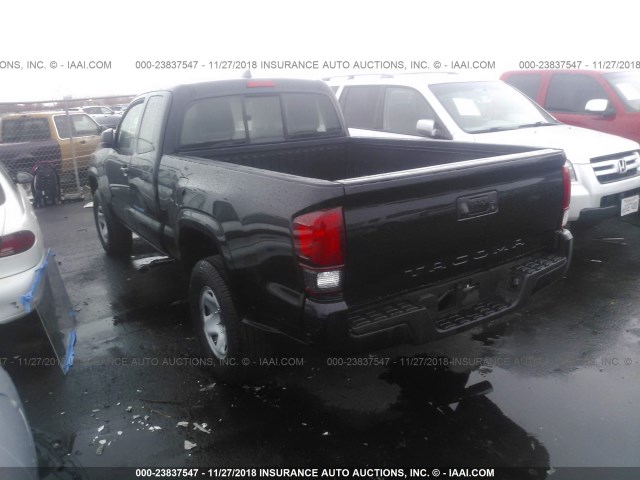 5TFRX5GN8JX106402 - 2018 TOYOTA TACOMA ACCESS CAB/SR/SR5/TRD SPT BLACK photo 3