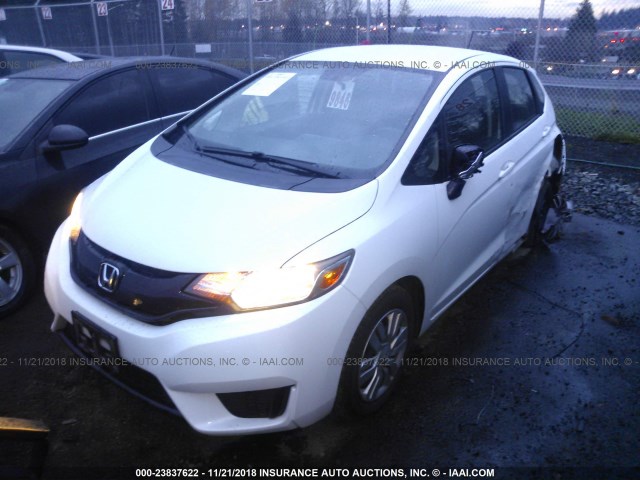 3HGGK5H58FM726489 - 2015 HONDA FIT LX WHITE photo 2