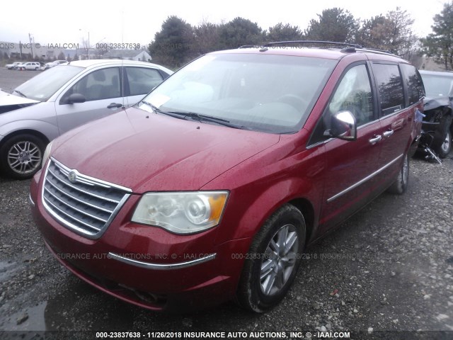 2A8HR64X48R648468 - 2008 CHRYSLER TOWN & COUNTRY LIMITED RED photo 2