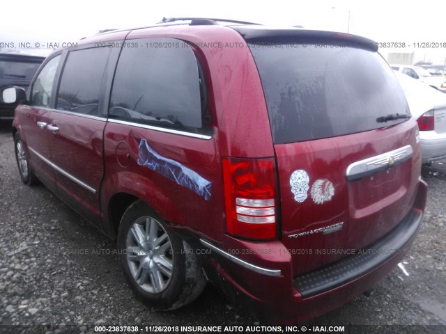 2A8HR64X48R648468 - 2008 CHRYSLER TOWN & COUNTRY LIMITED RED photo 3