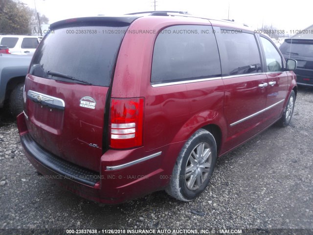2A8HR64X48R648468 - 2008 CHRYSLER TOWN & COUNTRY LIMITED RED photo 4
