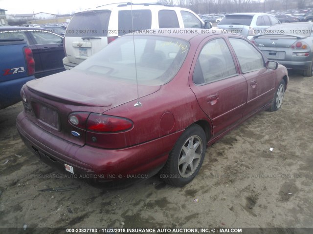 1FALP67L2TK178955 - 1996 FORD CONTOUR SE MAROON photo 4