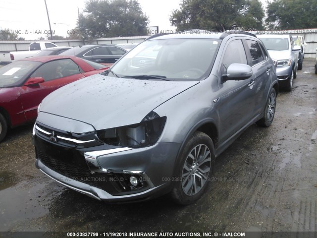 JA4AR4AW3JU002897 - 2018 MITSUBISHI OUTLANDER SPORT SEL/GT GRAY photo 2