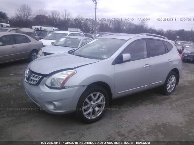 JN8AS5MV6CW407179 - 2012 NISSAN ROGUE S/SV SILVER photo 2