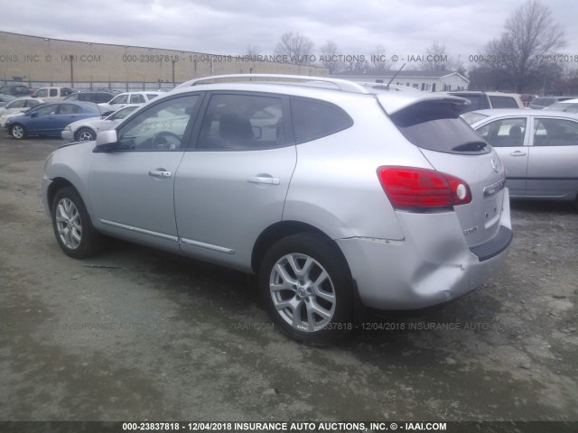 JN8AS5MV6CW407179 - 2012 NISSAN ROGUE S/SV SILVER photo 3