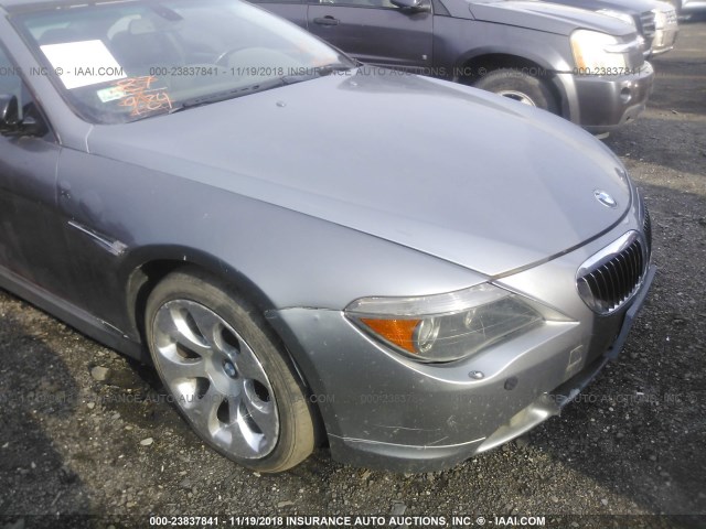 WBAEH734X5B193403 - 2005 BMW 645 CI AUTOMATIC GRAY photo 6