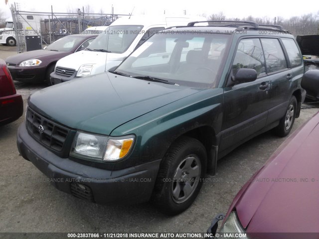 JF1SF6354YH730529 - 2000 SUBARU FORESTER L GREEN photo 2