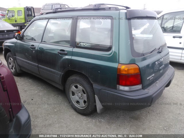 JF1SF6354YH730529 - 2000 SUBARU FORESTER L GREEN photo 3