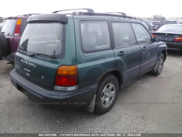 JF1SF6354YH730529 - 2000 SUBARU FORESTER L GREEN photo 4