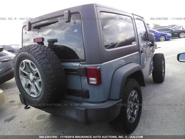 1C4AJWAGXFL725077 - 2015 JEEP WRANGLER SPORT GRAY photo 4