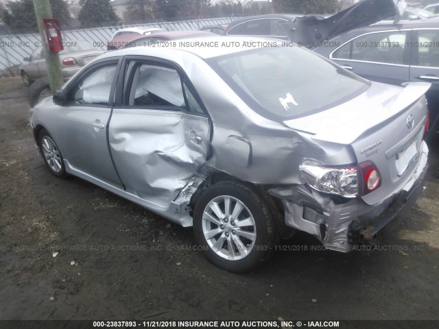 1NXBU4EE9AZ247919 - 2010 TOYOTA COROLLA S/LE/XLE SILVER photo 3