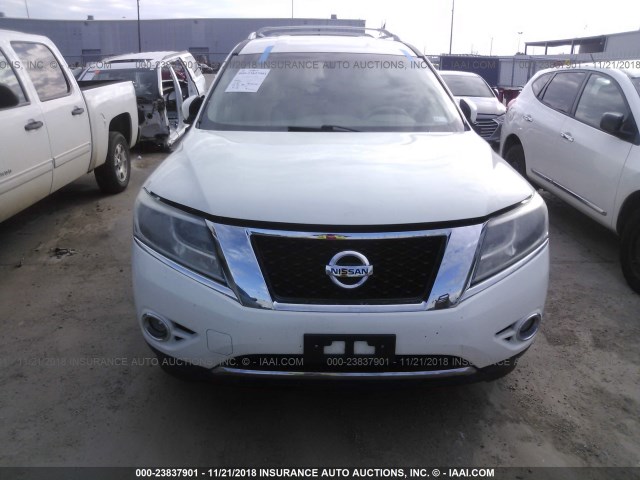 5N1AR2MN2DC634261 - 2013 NISSAN PATHFINDER S/SV/SL/PLATINUM WHITE photo 6