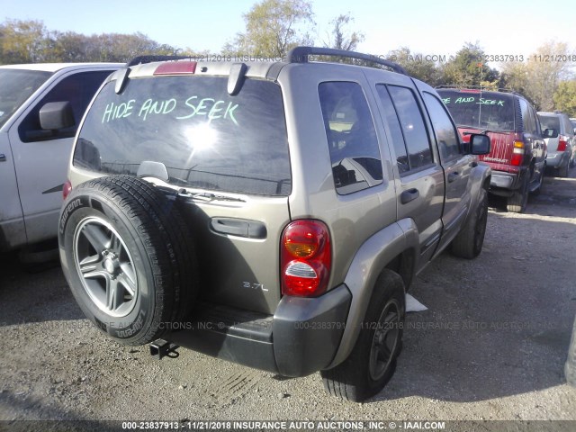 1J4GK48K34W173207 - 2004 JEEP LIBERTY SPORT GOLD photo 4