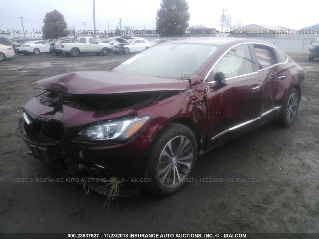 1G4ZP5SS9HU154933 - 2017 BUICK LACROSSE ESSENCE MAROON photo 2