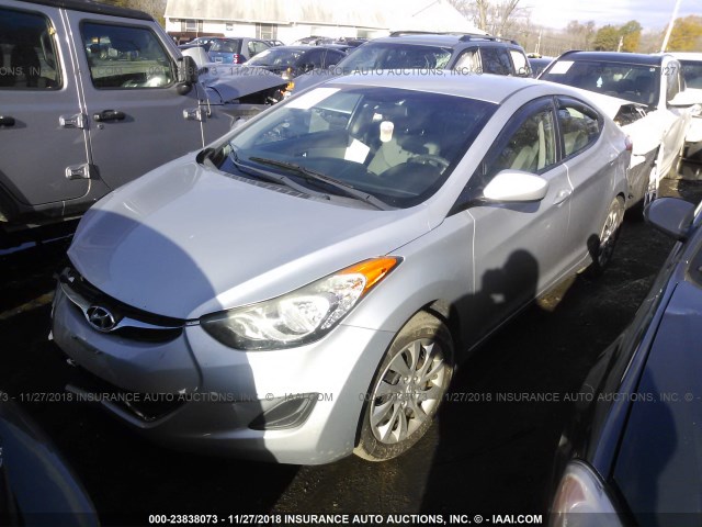 5NPDH4AE1CH115161 - 2012 HYUNDAI ELANTRA GLS/LIMITED SILVER photo 2